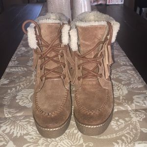 NWOT Sam Edelman fringed ankle booties – sz 6